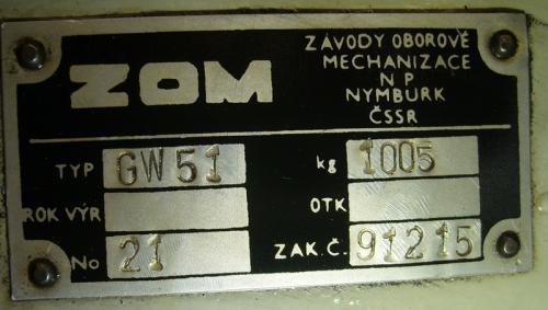 Válcovačka 2241561 - štítek