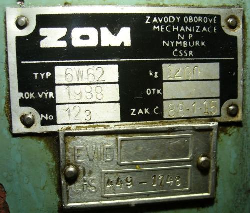 Válcovačka 2242504 - štítek