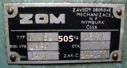 Válcovačka 2242505 - štítek