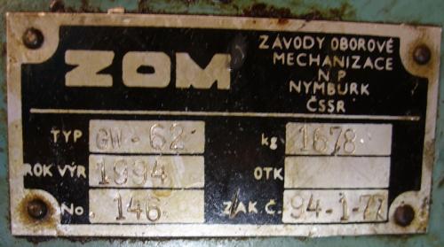 Válcovačka 2242508 - štítek