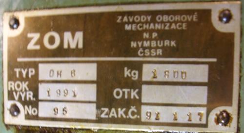 Drážkovačka 2366301 - štítek