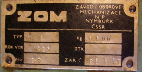 Drážkovačka 2366303 - štítek